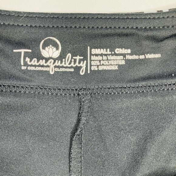 Tranquility Womens Mini Skort Skirt Stretch Waist Black White Small - Picture 6 of 6